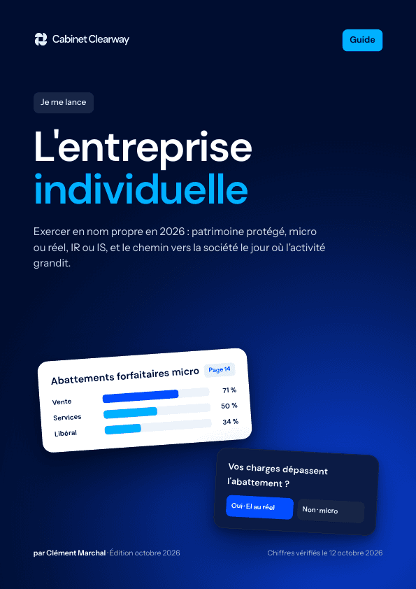 Couverture du guide « L'entreprise individuelle »