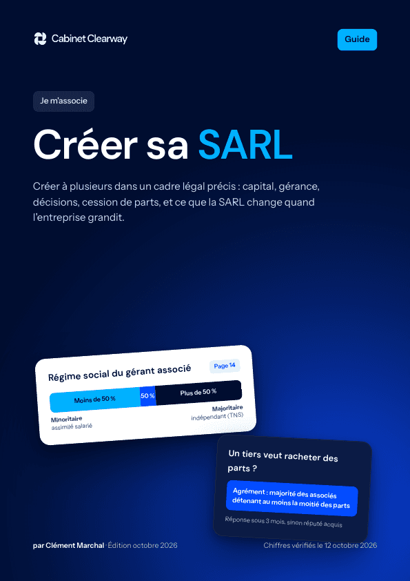 Couverture du guide « Créer sa SARL »